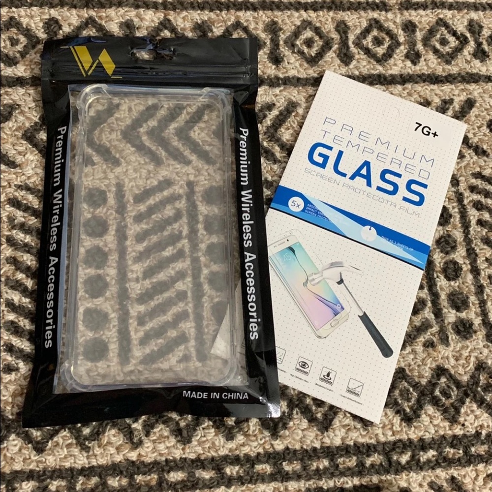 Iphone 7/8+ Clear Case  Screen Protector bundle